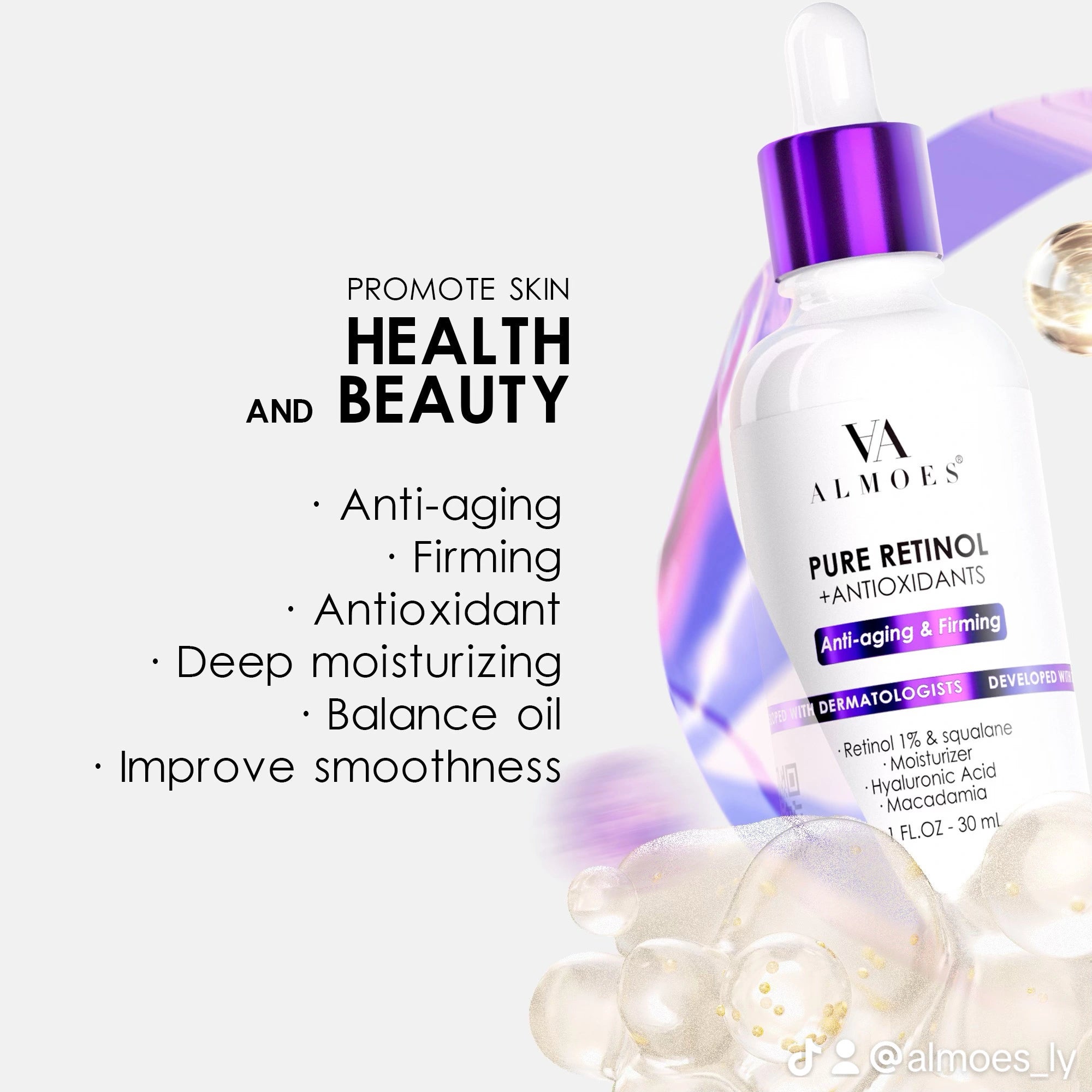 ALMOES RETINOL,SQUALANE,MOISTURIZER,MACADAMIA Serum