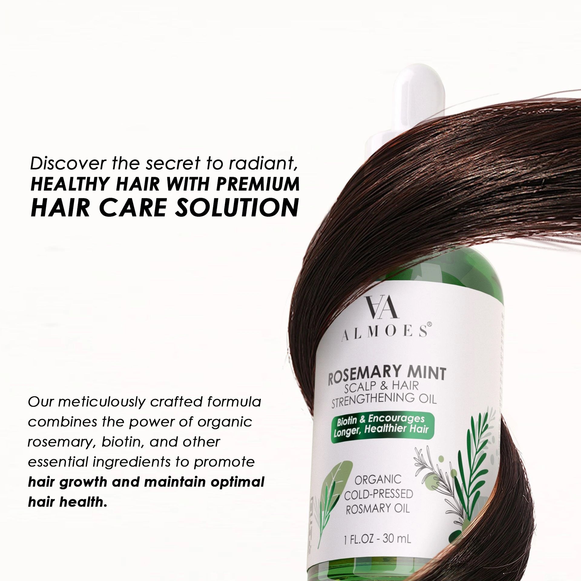ALMOES ORGANIC ROSEMARY MINT COLD PRESSED Unique Vitamin-Enriched Formula