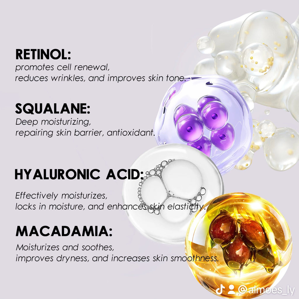 ALMOES RETINOL,SQUALANE,MOISTURIZER,MACADAMIA Serum