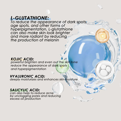 ALMOES ,L-Glutathione Serum for skin Whitening, Balance skin tone